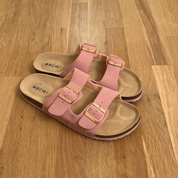 ONCAI Womens Slide Sandals Pink/ Rose Gold Slip On Adjustable Straps - Picture 16 of 16